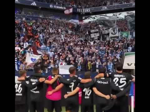 HERTHA FANS & MANNSCHAFT FEIERN DEN 1:2 SIEG AUF SCHALKE!