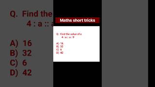 find the value of a | ratio and proportion #shorts #shortsfeed #viralshorts #trendingshorts #math