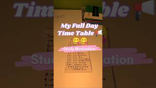 My Time Table #viralshortsvideo #motivation #smartstudytips