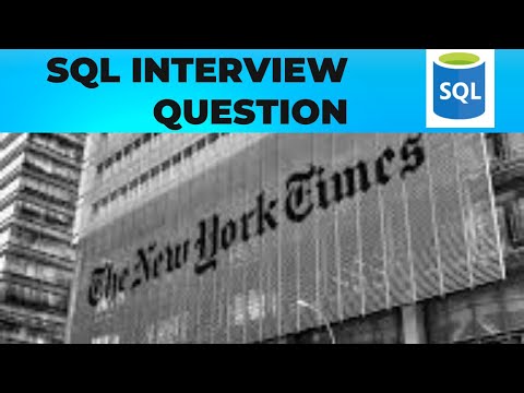 New York Times SQL Interview Problem | Data Analytics #sqlinterviewquestions