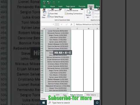 Convert text to column by using this function in Excel #shorts #excel