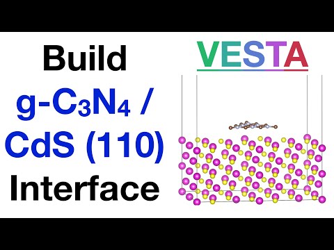 Build g-c3N4 / CdS (110) interface in VESTA
