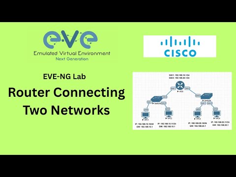 EVE-NG Lab: Router Connecting Two Networks | Cisco Router Configuration #ccna #cisco
