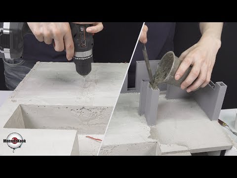 How To Make a Luxury House(model) #4 - cement wall.