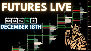 🔴Live: Order Flow: Futures & Volume Profile | December 18th.