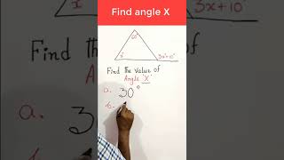 Find value of X.  #math #mathproblems #mathchallange #mathtrick #mathpuzzle #triangle #geometry