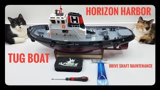 HORIZON HARBOR TUG BOAT DRIVE SHAFT MAINTENANCE.