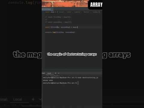 The magic of destructuring arrays #javascript