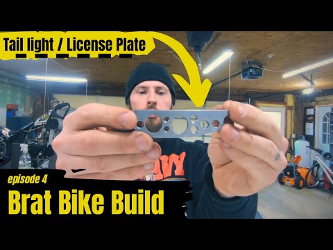 Suzuki GS550 Brat Style Motorcycle Build - Side mount license plate -Tail light build