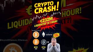 Crypto Market CRASH! $232M Liquidated in 1 Hour! (Bitcoin, Ethereum & Solana DUMP)