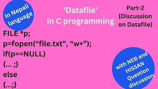 NEB Computer science quick revision  for  grade 12 NEB exam  2082 B.S. ( C  datafile p-2)