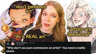 ARTIST Reacts to People Defending AI "ART"😬