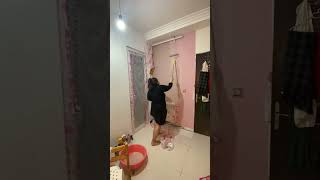 داره کم کم درست میشه🥺 #تغییردکور #دکوراسیون #رنگ_دیوار #بازسازی #نوسازی #home #اتاق