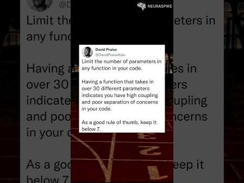 keep your function parameters small.  #code #developers #datascience #ai #python #javascript #shorts