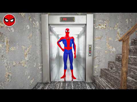 SPIDERMAN Elevator Escape In Granny House | 3D Animation Story