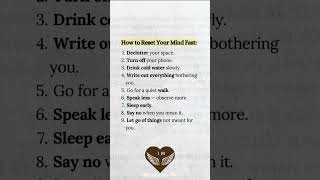 Feeling mentally stuck? Here’s how to reset your mind instantly #mindreset #psychologyfacts