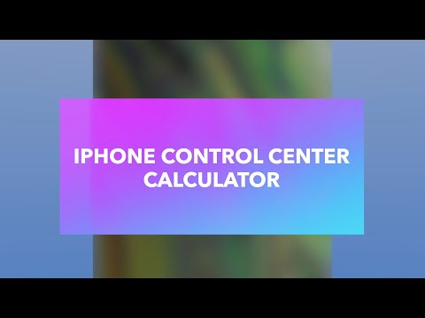 iPhone Control Center Calculator