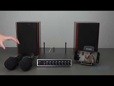 AUTOULET UHF Wireless Dual Channel Microphone Set