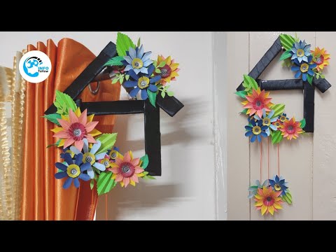Wall Hanging Craft Ideas with Paper Easy And Simple | Step-by-step