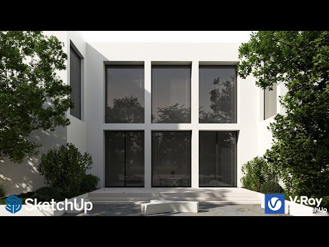 Create Exterior Visualization in V-Ray for SketchUp | Beginner Rendering Tutorial. From Zero to Hero