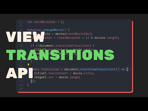 Let me introduce you to the View Transitions API