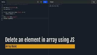 How to delete element in array using JS