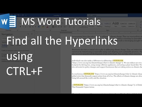 Find All the Hyperlinks in MS Word