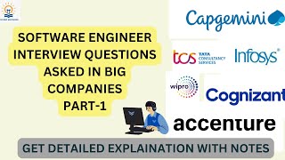 SOFTWARE ENGINEER INTERVIEW QUESTION PART -1 #infosys #accenture #cognizant #wipro #tcs