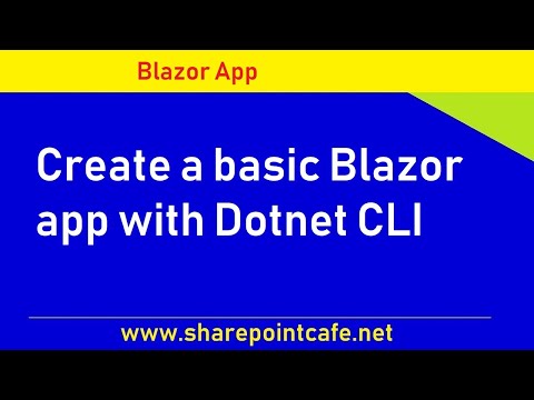 Create a basic Blazor app with Dotnet CLI