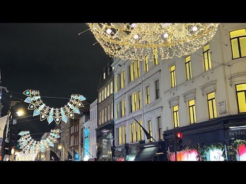 4K Walk Piccadilly Circus London | Christmas 2023
