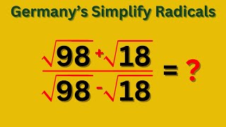 Germany’s Way to Simplify Radicals FAST | Radical Math Simplified! Easy Method