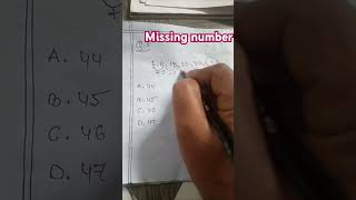 Missing number test...#allgovernmentexam #maths #shortcuttricks #reasoning #shorts