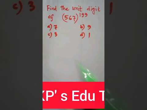 Unit digit/ Algebra/Competitive Exams SSC CGL WBP KP WBCS RAIL ICDS
KP' s Edu Tech