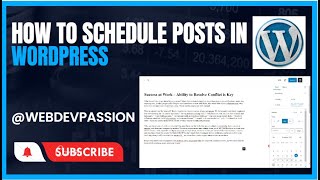 How to Schedule Posts in WordPress -word[ress tutorial in urdu