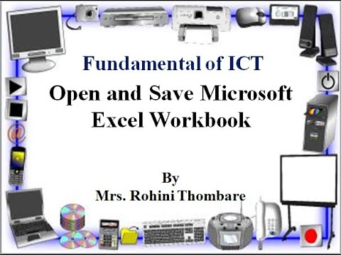 Open and Save a excel Workbook Fundamental of ICT