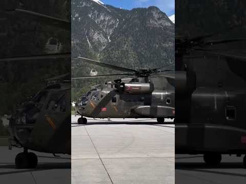 The CH-53G departed from Innsbruck Airport in Austria. #helicopter #militaryenthusiast