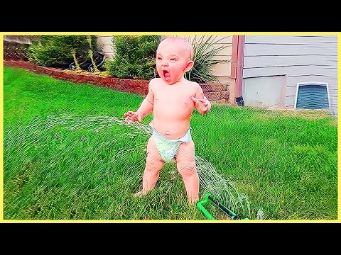 Funny Babies Playing With Water || Baby Outdoor Videos