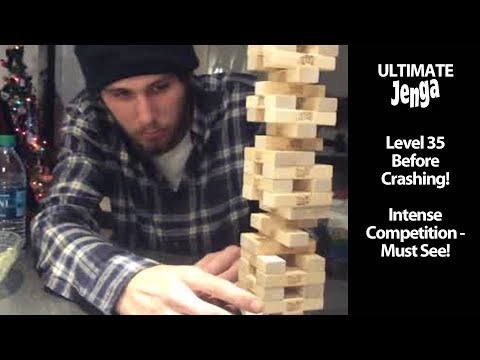 Most Intense Jenga, Level 35 With Falling Finale - Fierce Competition Between 2 Brothers