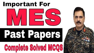MES PAST PAPERS || IMPORTANT MCQS FOR MES PAPER || MES TEST PREPARATION || MES JOBS 2022