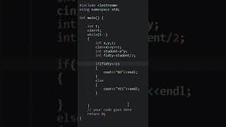 Exams Codechef Solution Starter 111 || Codechef Solution Starter 111 #codechef #programming