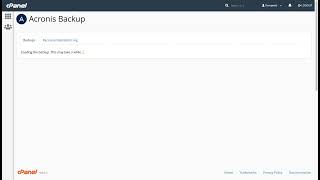 Acronis Disaster Recovery for a Cpanel Hosting Account