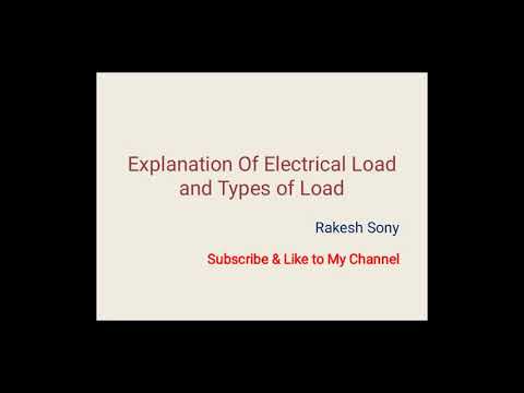 Electrical Loads and their types