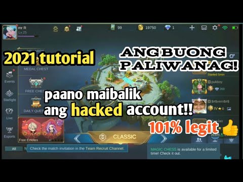 Paano Maibalik ang hacked account 2021 Tutorial. #mobilelegends #RetriveAccount