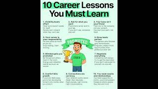 #10 CAREER LESSONS YOU MUST LEARN#
