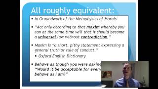 Ethics: Deontology Versus Consequentialism - Lesson 1 Kant