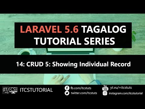 14.  Laravel CRUD part 5 Showing Individual Record (Tagalog)