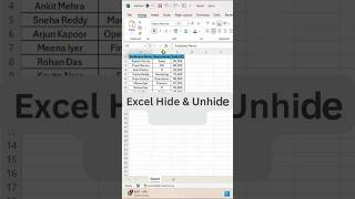 Excel Hide & Unhide Shortcuts | How to Hide & Unhide Columns in Excel | Excel Shortcuts