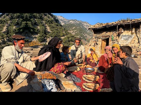 How a Lonely Family Survives in the Most Remote Mountain Without Electricity 🏔️ | Cooking Kabab 🏡❤️