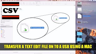 How to TRANSFER a Text Edit File On to a USB Using a Mac - Basic Tutorial | New