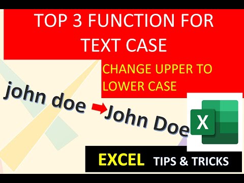 Formatting First and Last Name properly:  (Excel Bites)